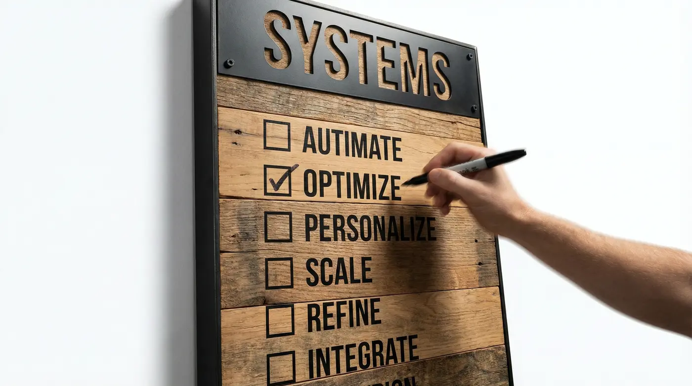 systems-checklist-board-automate-personalize-optimize