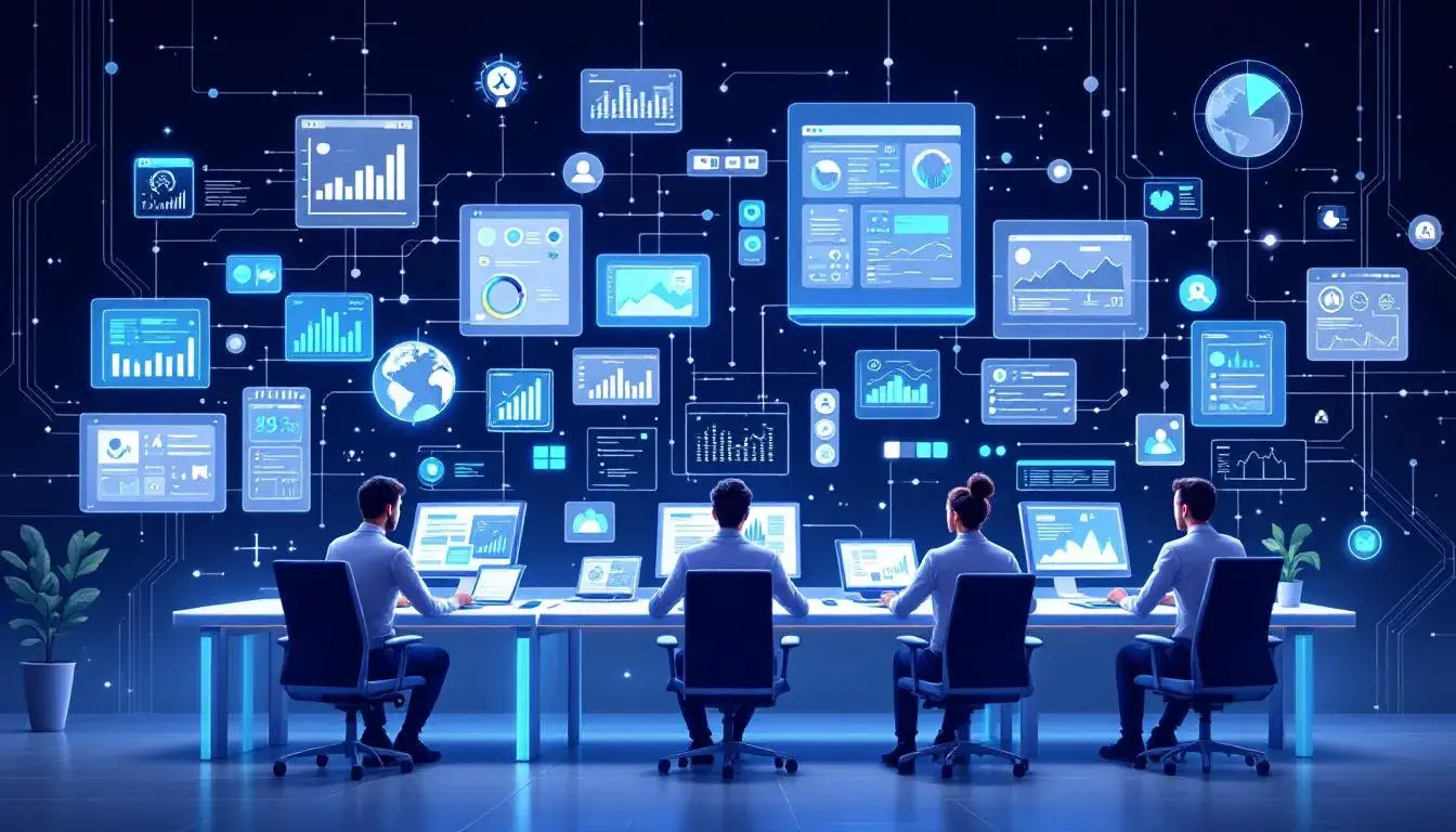 A team using AI-powered project management tools to streamline collaboration.