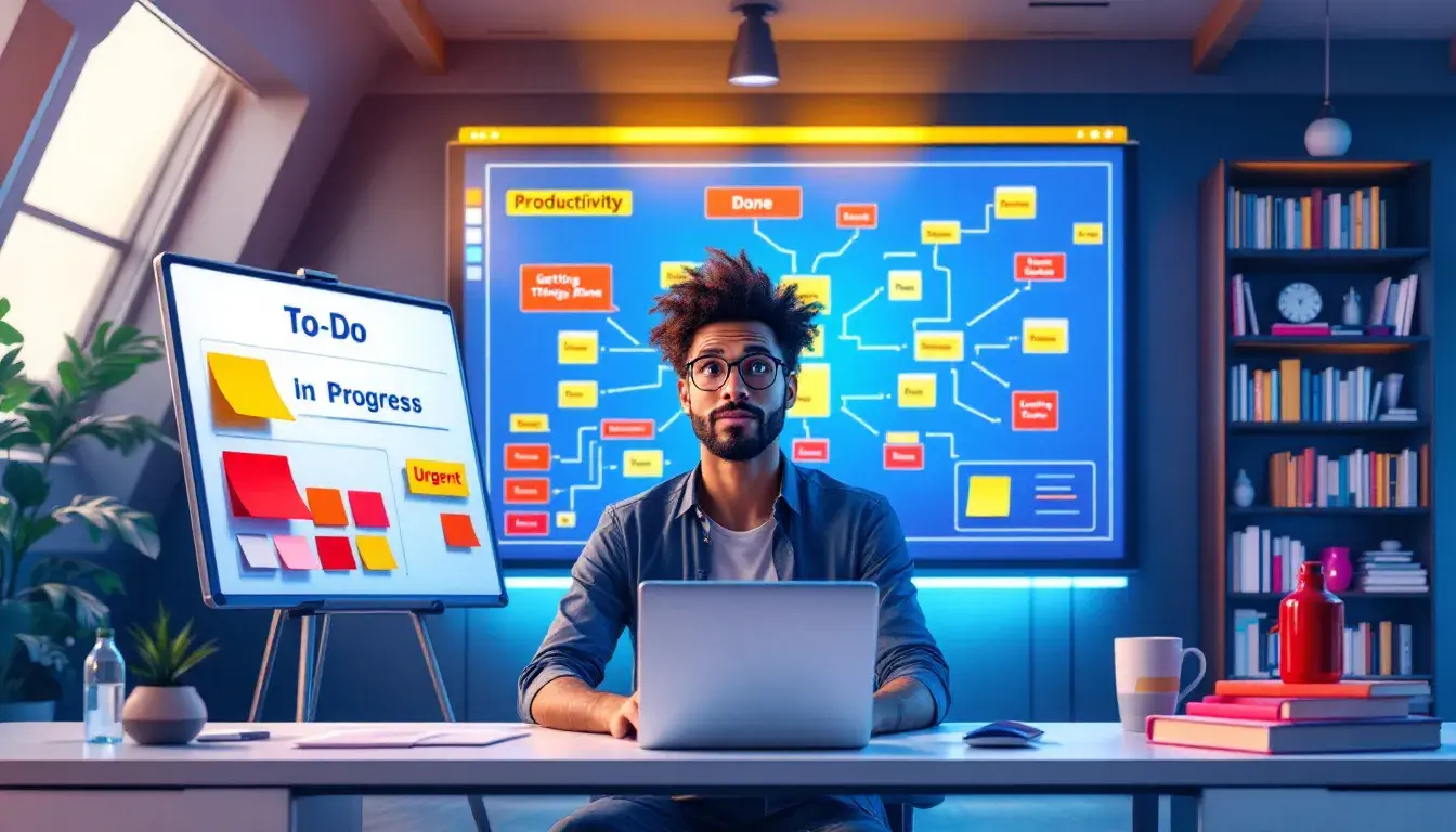 A person exploring various productivity methods and systems.