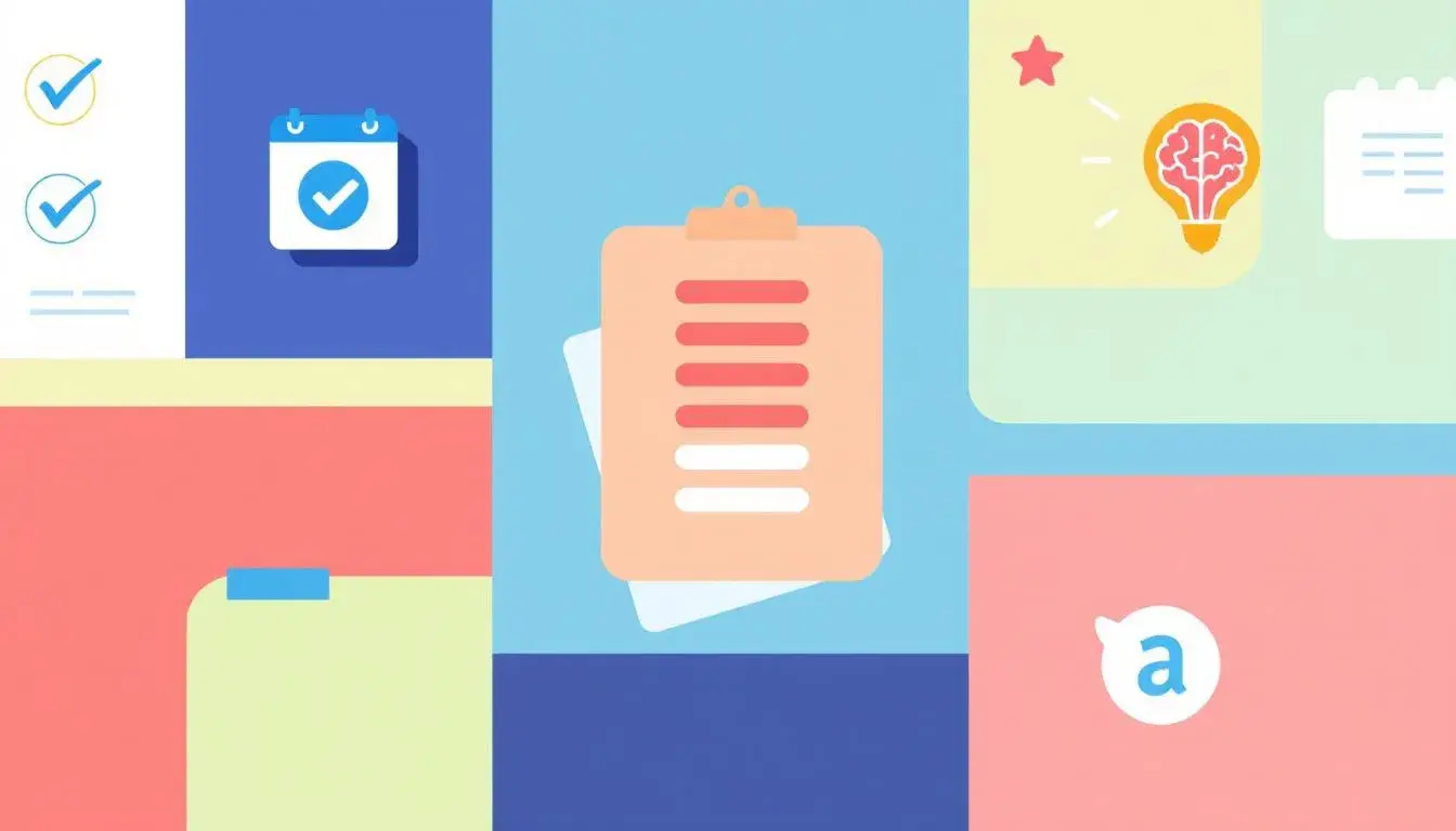 An illustration of visual tools for creative task management, showcasing different apps.