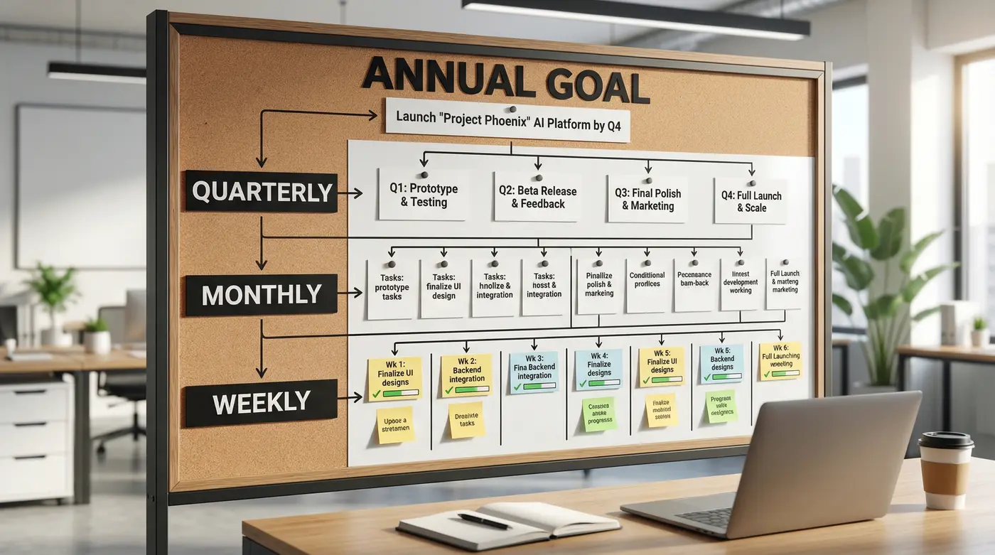 annual-to-quarterly-to-weekly-goal-breaking-system