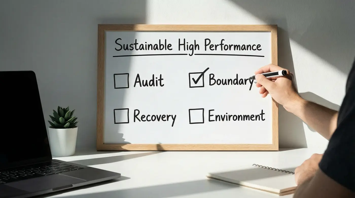 sustainable-high-performance-checklist-board-audit-boundary-recovery-environment